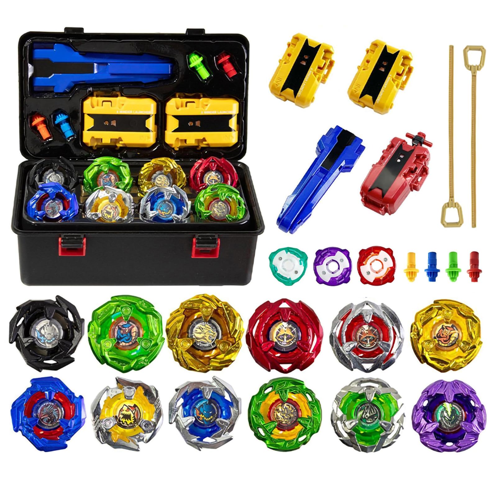 12 Peonzas De Batalla, 3 Lanzadores, 1 Asa, 3 Anillos Centrales Y 4 Bases, Juguete, Regalo De Cumpleaños, AA