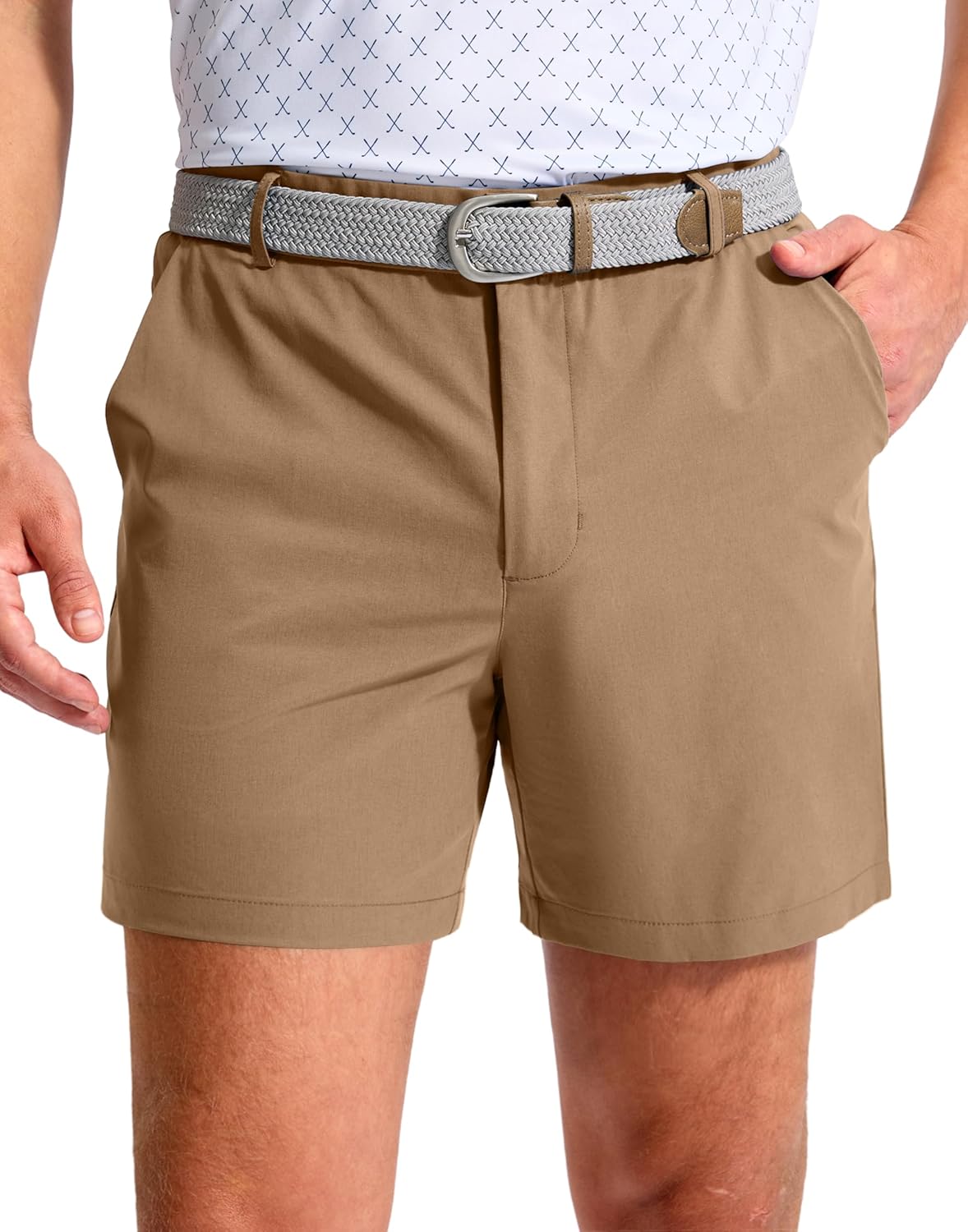 Obla Men's Shorts Golf Casual 5"/ 7"/ 9" Flat Front Dress Shorts for Men Classic Fit with 4 Pockets Lightweight Stretch
