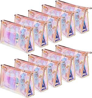 10 bolsas de maquillaje holográficas iridisce...