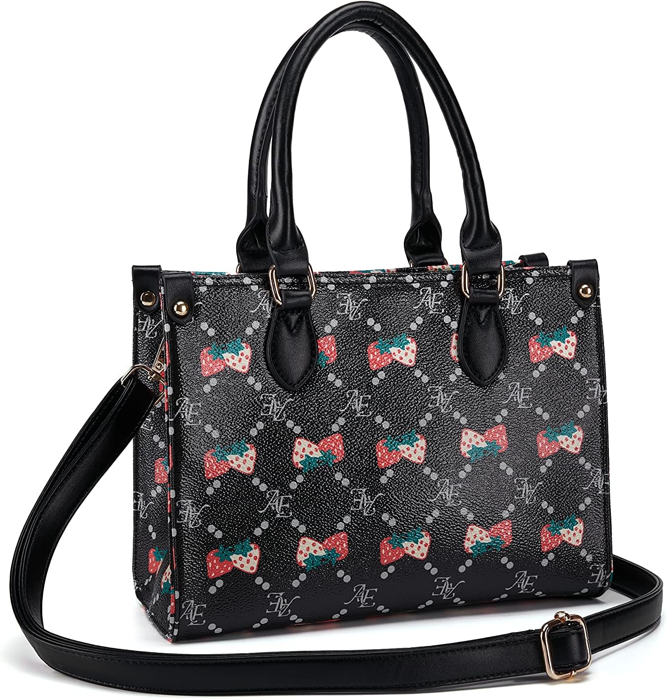 Small Tote Bag for Women Square Shape Handbag Double Top Handles Purse with Sunflower Print and Removable Shoulder Strap