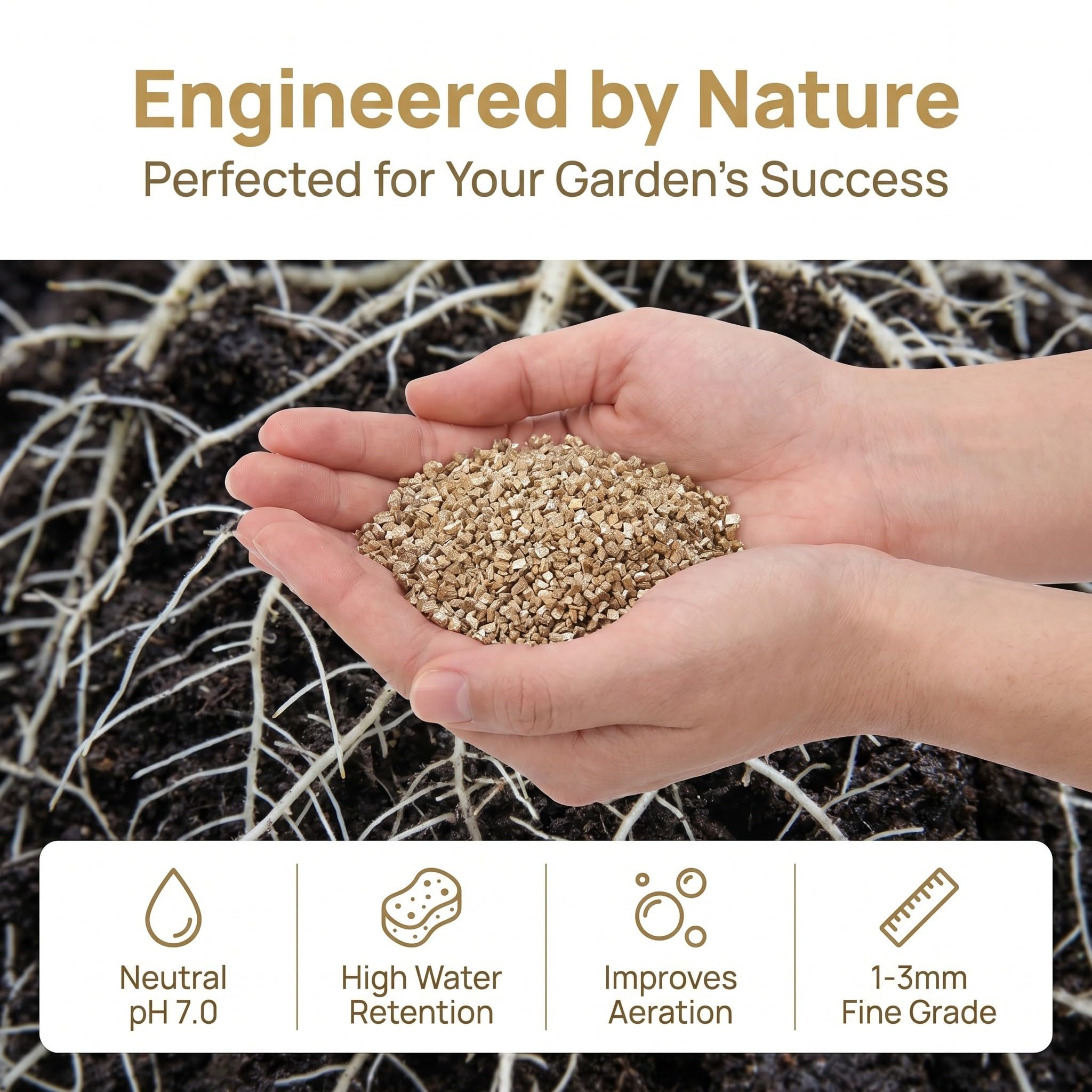Kisangel 2 Bolsas de vermiculita - 1-3 mm, 800 g. Vermiculita Natural para la germinación de Semillas y Semillas de hortalizas. Suministros de jardinería para propagación, aireación del Suelo y