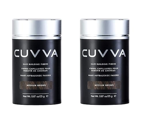 Paquete múltiple de fibras capilares para adelgazar el cabello (marrón medio), corrector de pérdida de cabello de queratina, cabello más grueso en