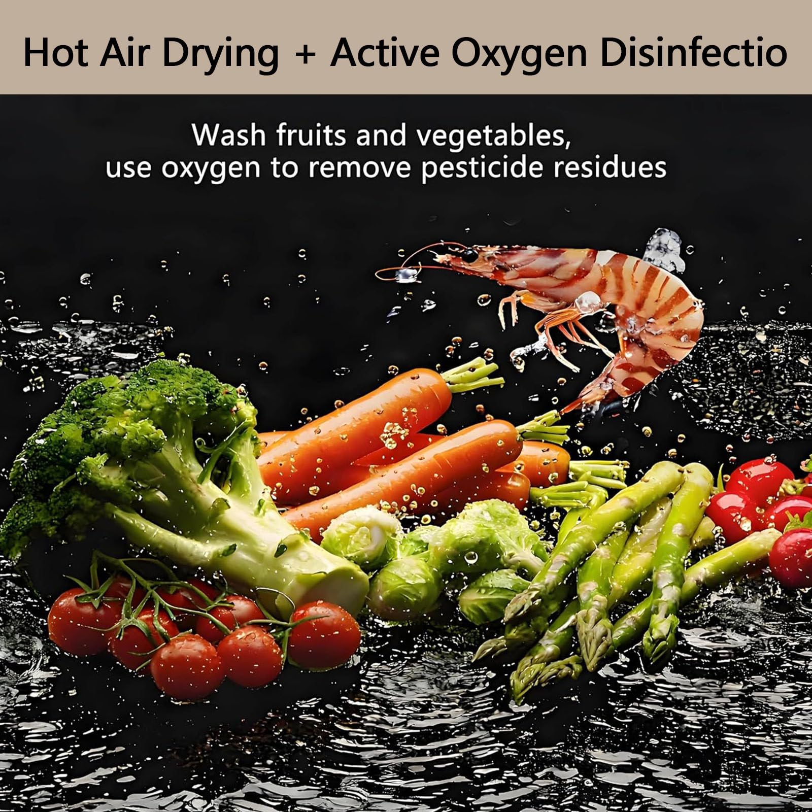 Minilavavajillas Portátil de Encimera Cuenta Secado con Aire Caliente, Esterilización con Oxígeno Activo y Funciones de Lavado de Frutas. es Ideal para Familias Pequeñas y Parejas A