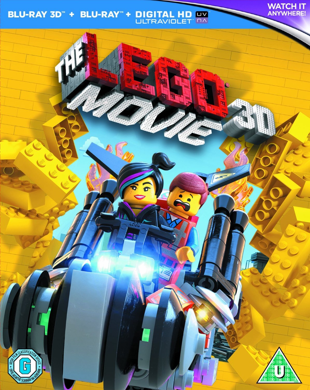 The Lego Movie Blu-ray 3D Blu-ray UV Copy 2014 Region Free
