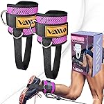 VAIIO Ankle Straps for Cable Machines,Adjustable Comfort fit Neoprene, Reinforce Double D-Ring - Premium Ankle Cuffs to Improve Abdominal Muscles, Lift The Butts, Tone The Legs for Men & Women
