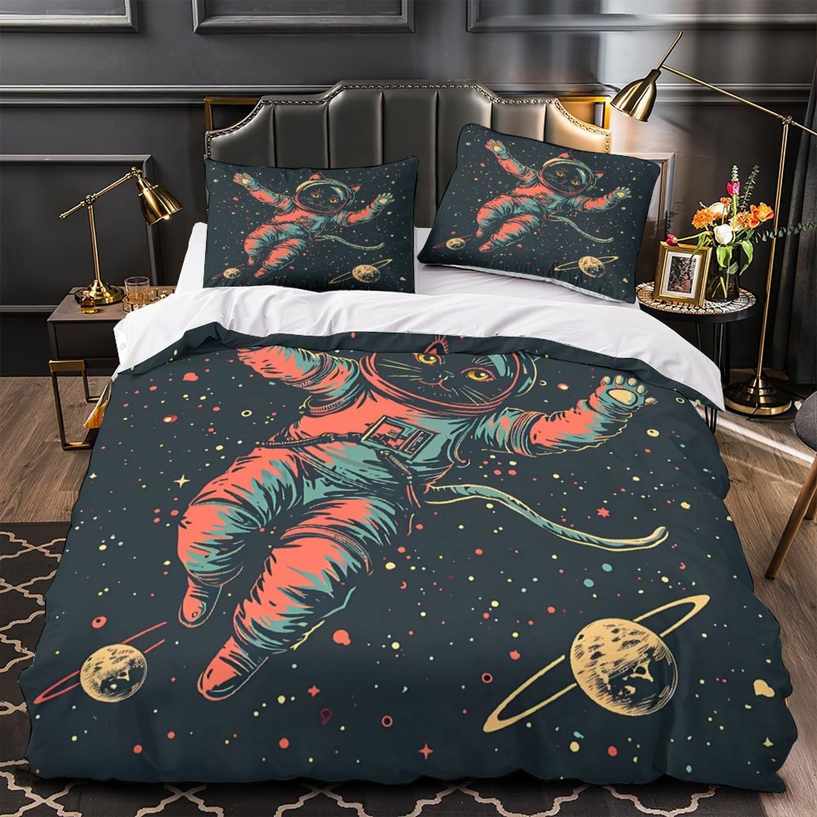 Housse de couette confortable et résistante pour lit super king