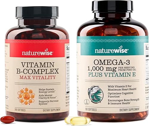 Miniatura 10 de NatureWise Complejo de vitamina B para mujeres y hombres  con ácido fólico biotina B1 B2 B3 B6 B12  Apoya la energía celular y la claridad mental