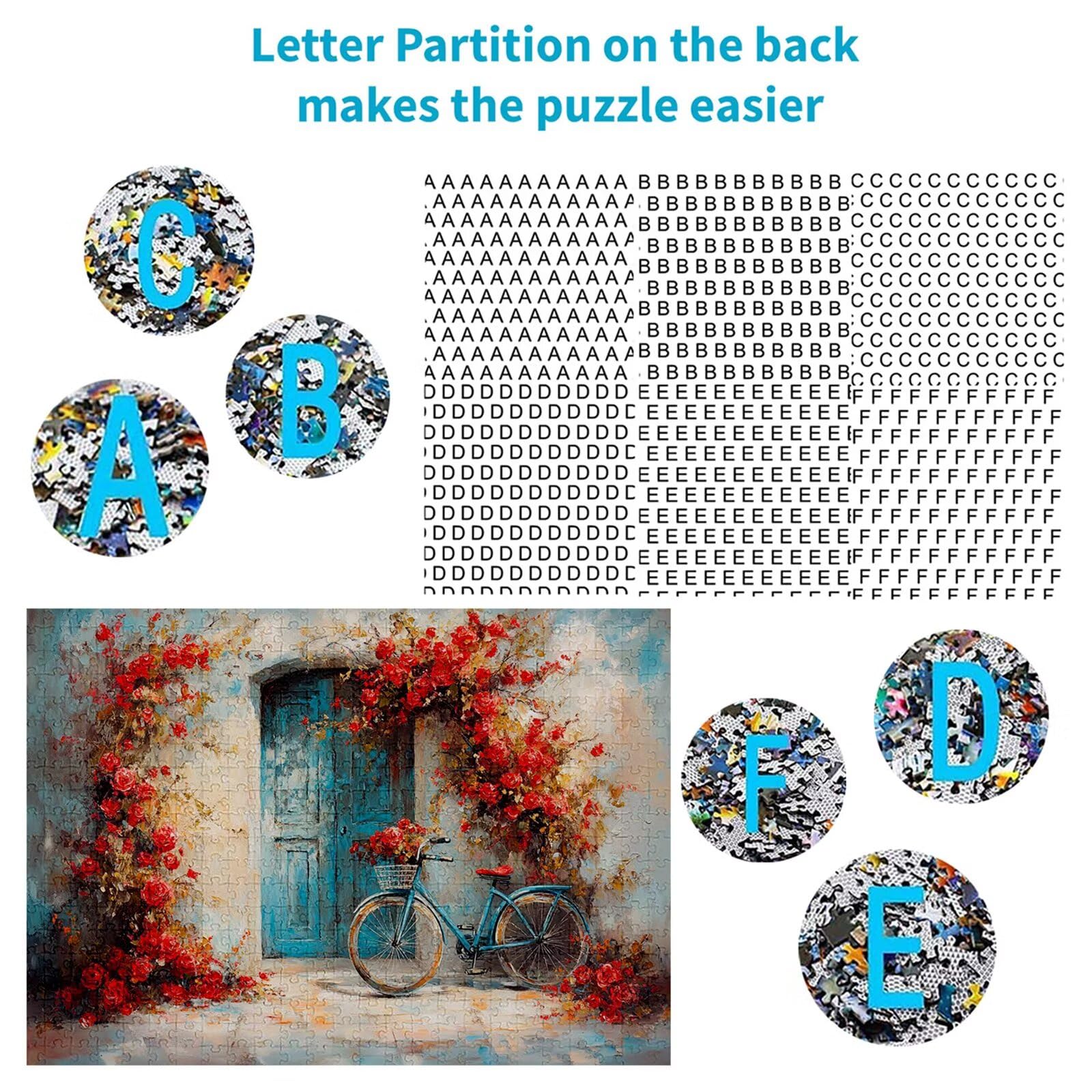 Puzzle 3000 elementów puzzle rowerowe dla dorosłych różowe 122 x 81 cm Unikalne rzemiosło klasyczne 3D drewniana układanka do rodzinnych gier aktywnych, układanka do samodzielnego wykonania nawet do