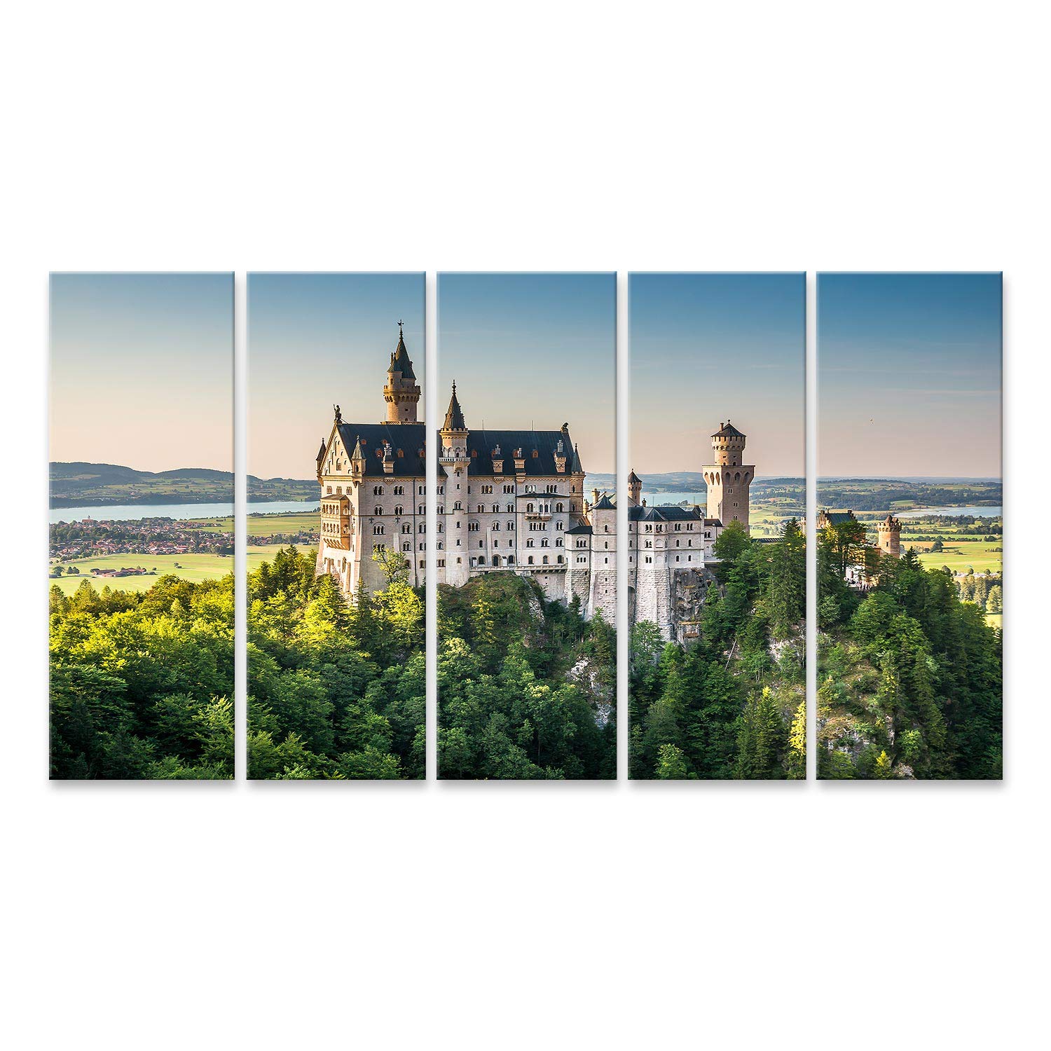 Islandburner XXL Poster 130x90cm - Märchenschloss Im Morgenlicht Premium