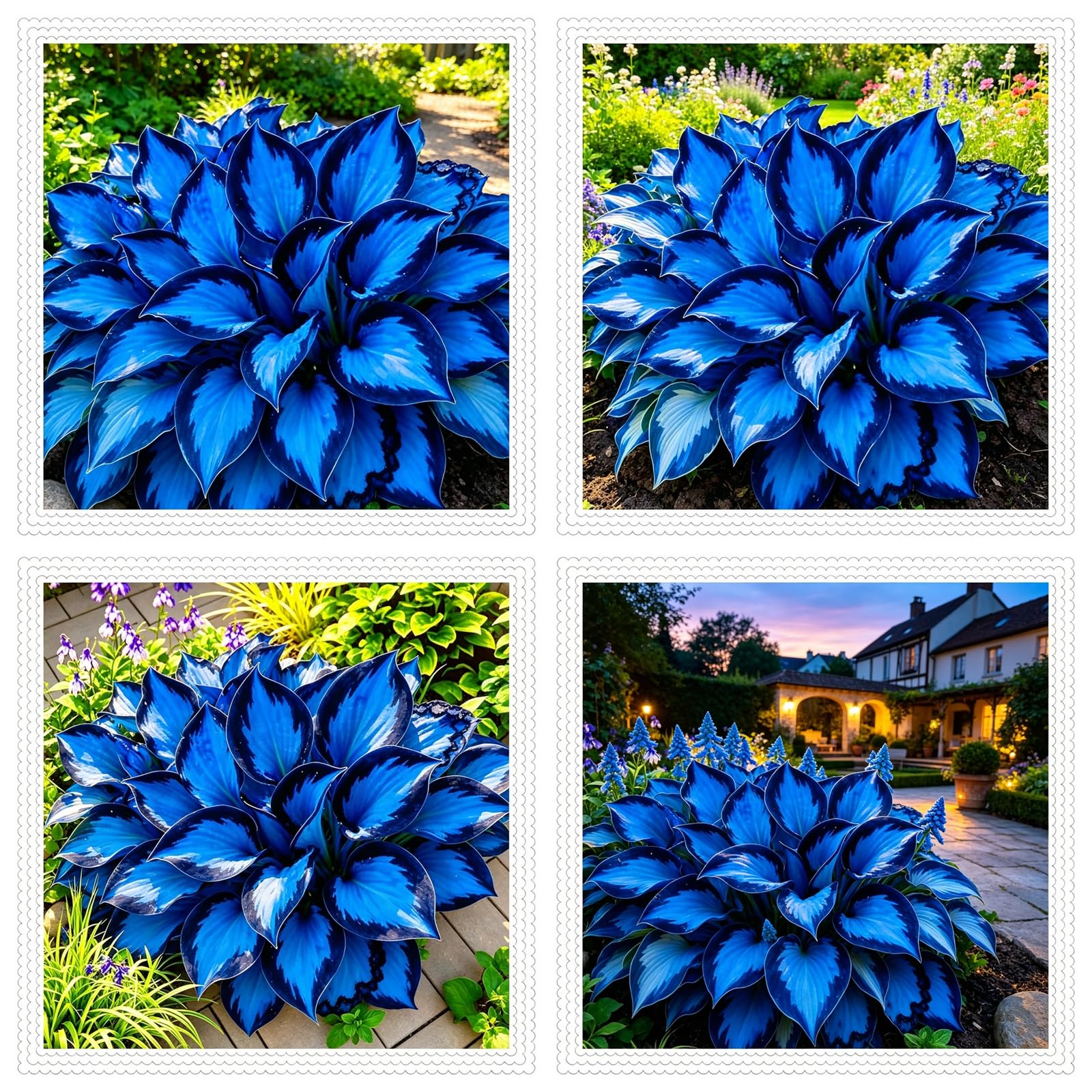 Perennial/Rainbow Blue Hosta Rhizome/Brilliant Hosta Bulbs for Planting Now UK/Potted/Grow Well/Low Maintenance/Excellent Display-10bulbs-C