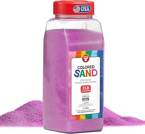 Vista 40 de Hygloss Products - Arena de juego de colores - Balde de arena de arte para manualidades de colores surtidos, naranja, 1 libra