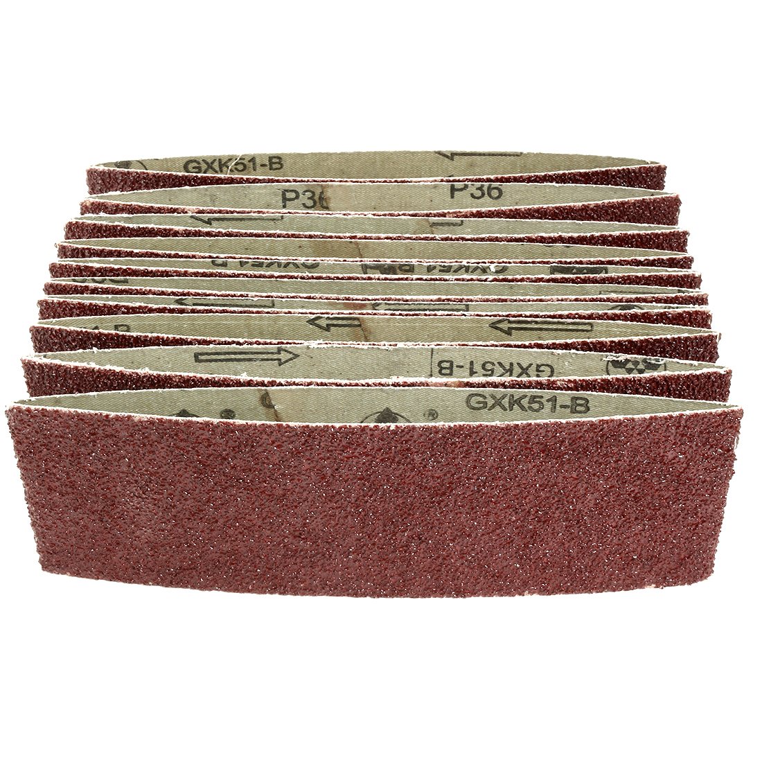 Ceinture de ponçage grain 36 en oxyde d'aluminium durable pour atelier | 10 u