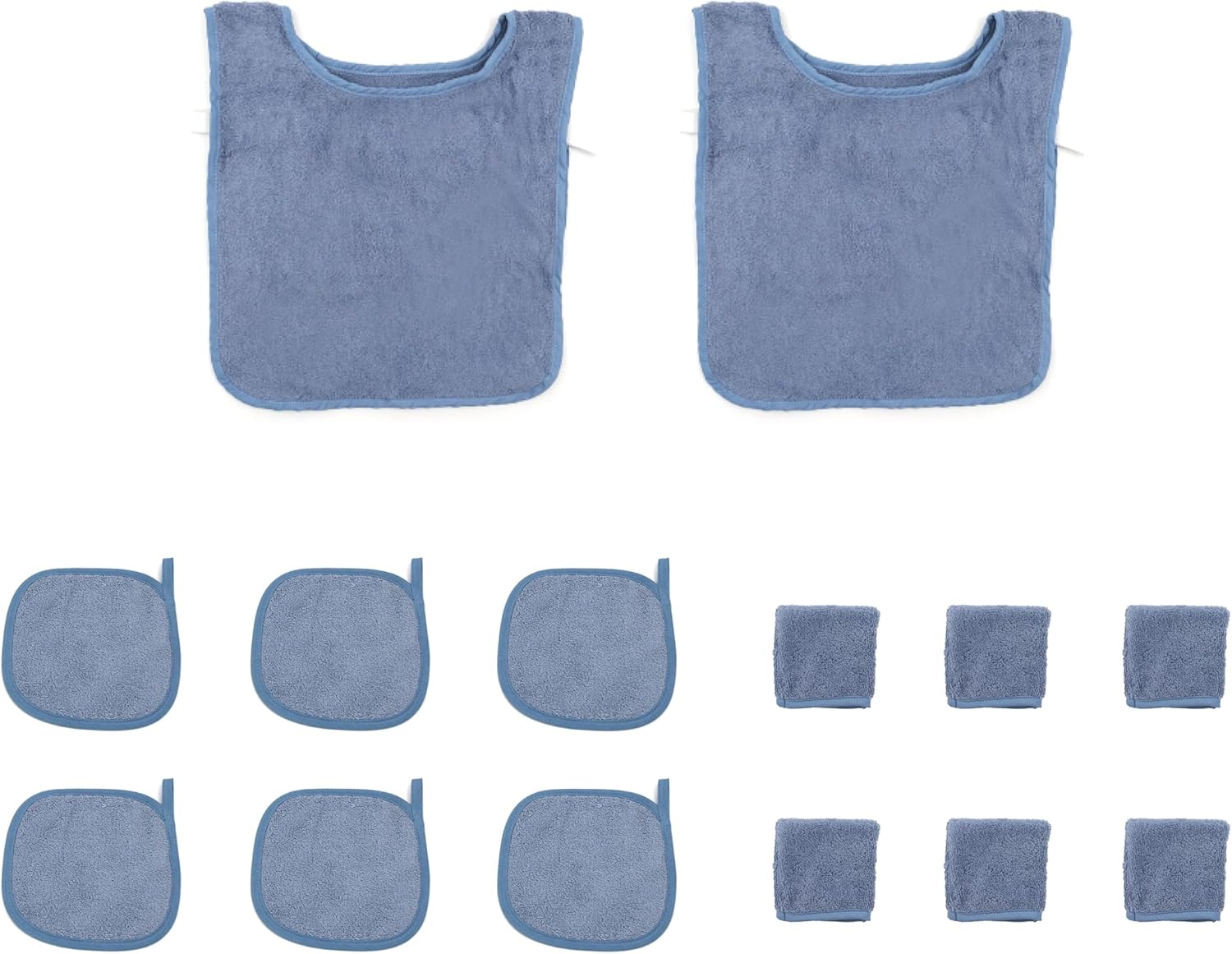 Montessori Cotton Toweling Aprons, Hand Towels, Hand Mitts, 14-Piece Set, Child Size