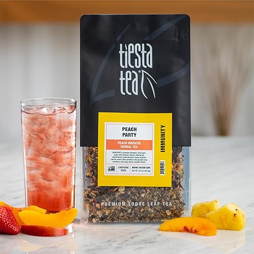 Miniatura 3 de Tiesta Tea - Peach Party  Té de hierbas de hibisco de melocotón  Mezcla de té de hojas sueltas de primera calidad  Té de frutas sin cafeína