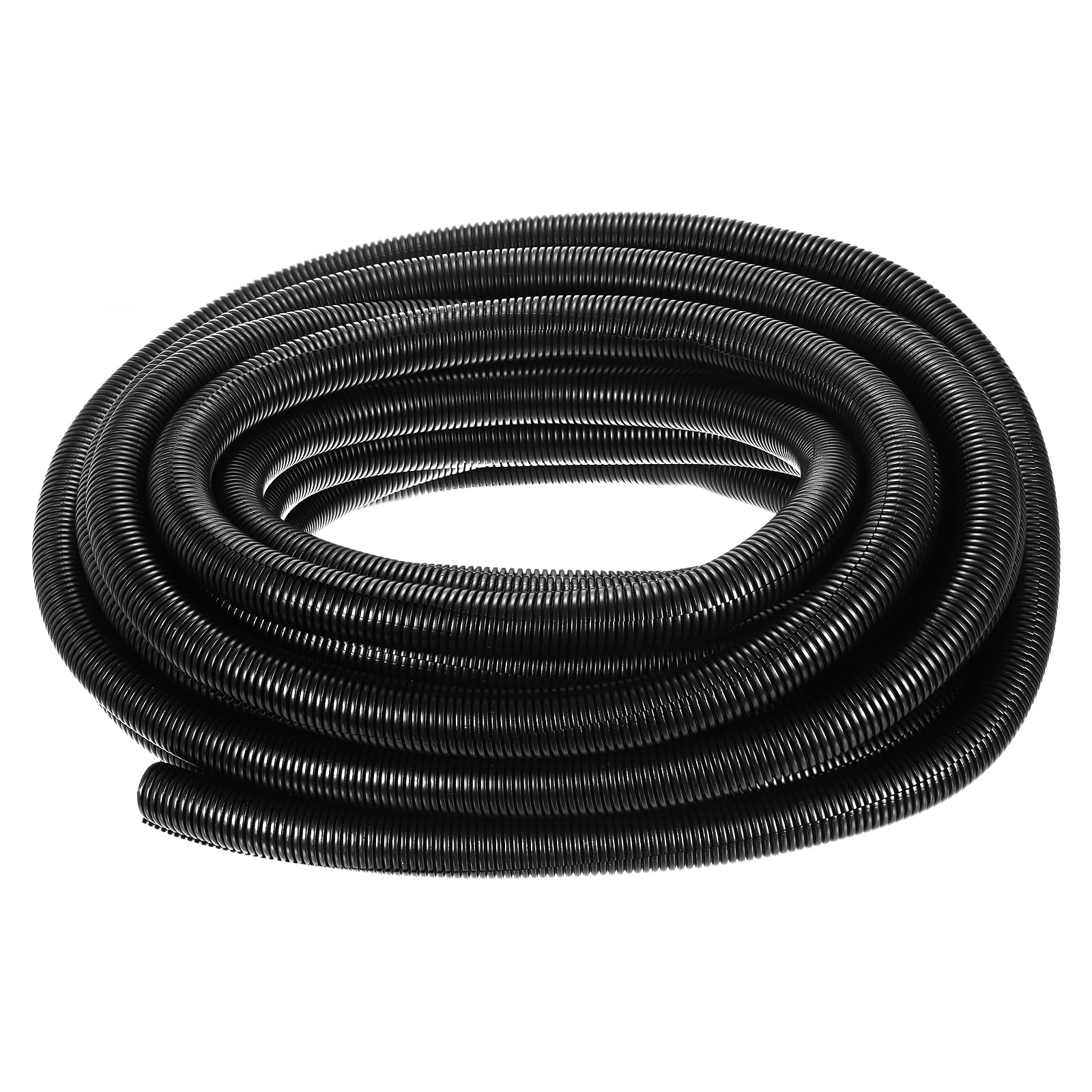 QUARKZMAN 15,24m-23mm Wellrohr Geschlitzt Kabelschutz Kabelschutzschlauch Kabelrohr Kabelschutzrohr Flexrohr Kabelkanal Flexibel Leerrohr für Erdkabel Schwarz