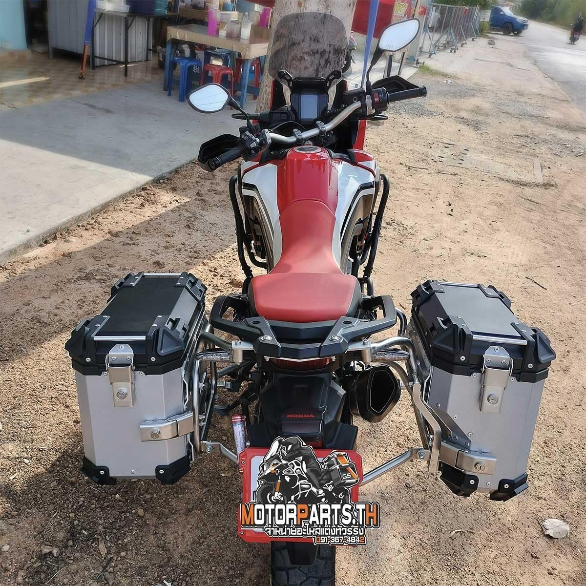 Valise latérale Universelle de Moto 38L, Sacoche de Moto pour Moto de Tourisme, Sacs de Selle rigides en Aluminium, boîte arrière, Coffre Universel,B,Silver
