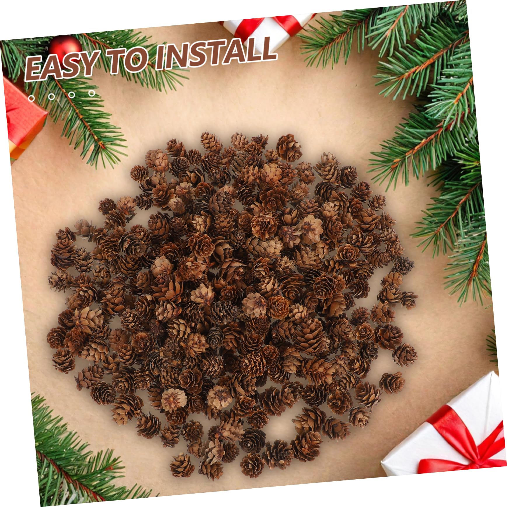 ULTECHNOVO Natürliche Dekorative Baumkugeln aus Kiefernzapfen Rustikale Leichte Tannenzapfen Weihnachtsdeko für Indoor Dekoration und Selbstgemacht Bastelprojekte in 1 Kasten