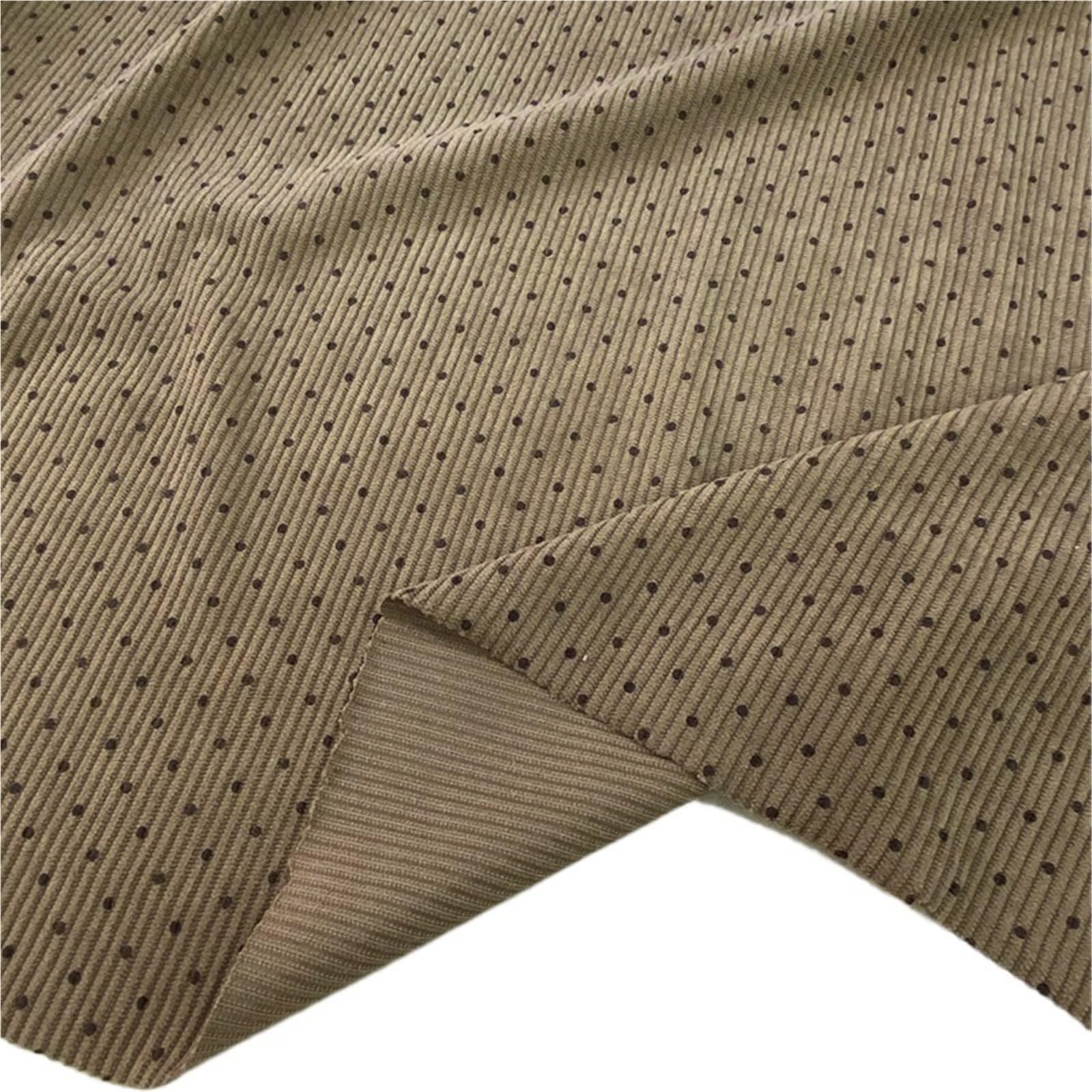 Polka Dots Fabric Polka Dot Offset Printing Pit Strip Clothing Fabric Corduroy Cloth(Color3,Length 1.5 Meters)