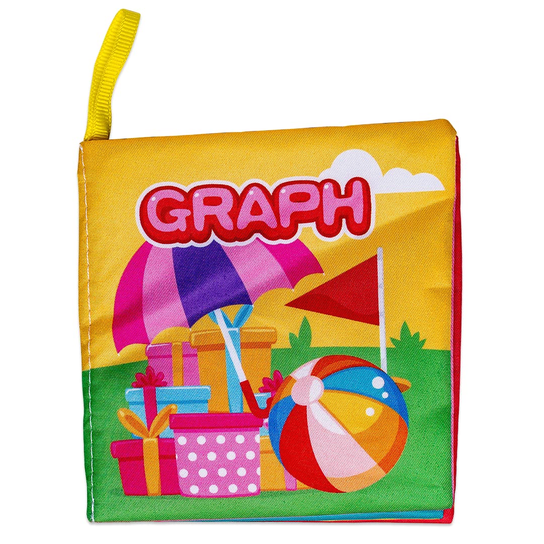 Adore Cloth Books Mini Cloth Book-Development for Babies - Crinkle Touch and Feel Toddler Toy Fabric Soft Baby Cloth Books, Early Education Toys,Waterproof Baby Books for Toddler (Shapes) (B0BKT73TTM) Amazon Price History, Amazon Price Tracker