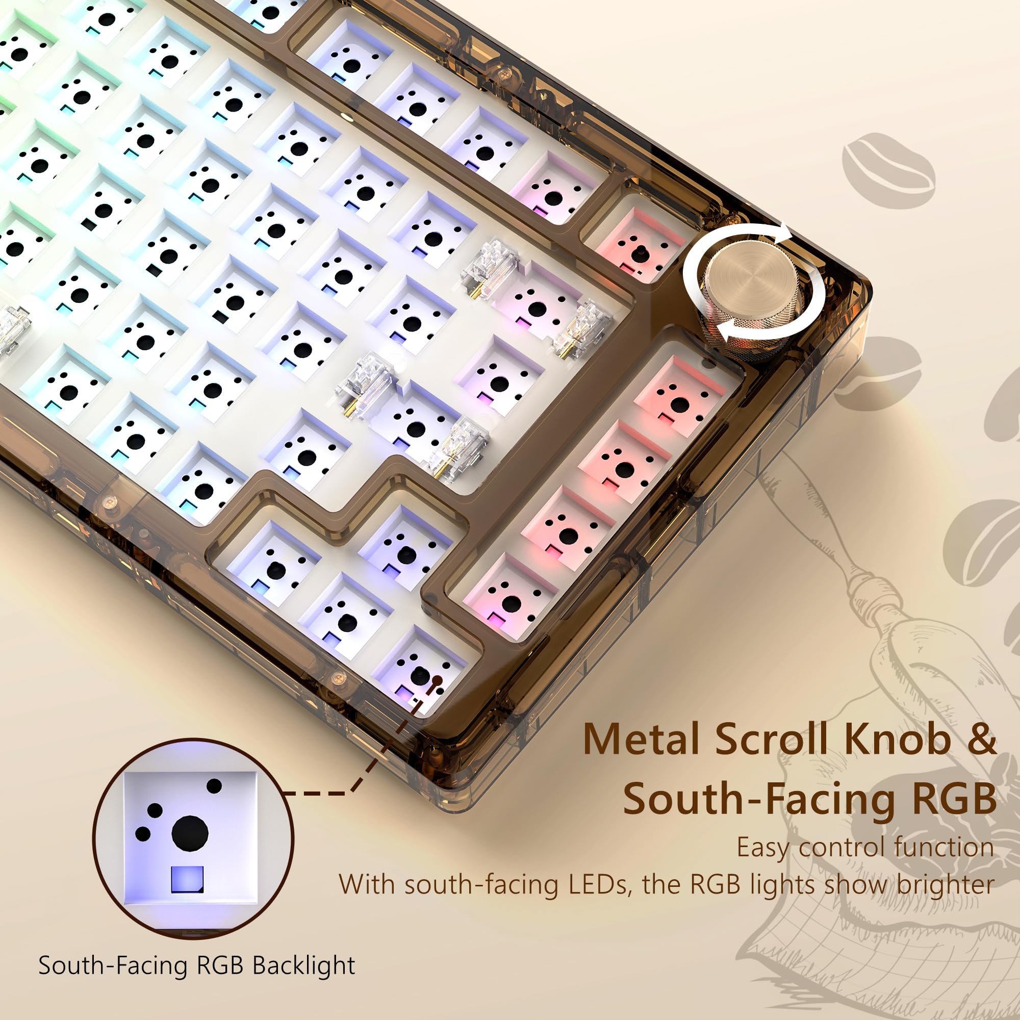 Amazon.co.jp: Womier G75 75% キーボードキット ホットスワップ可能