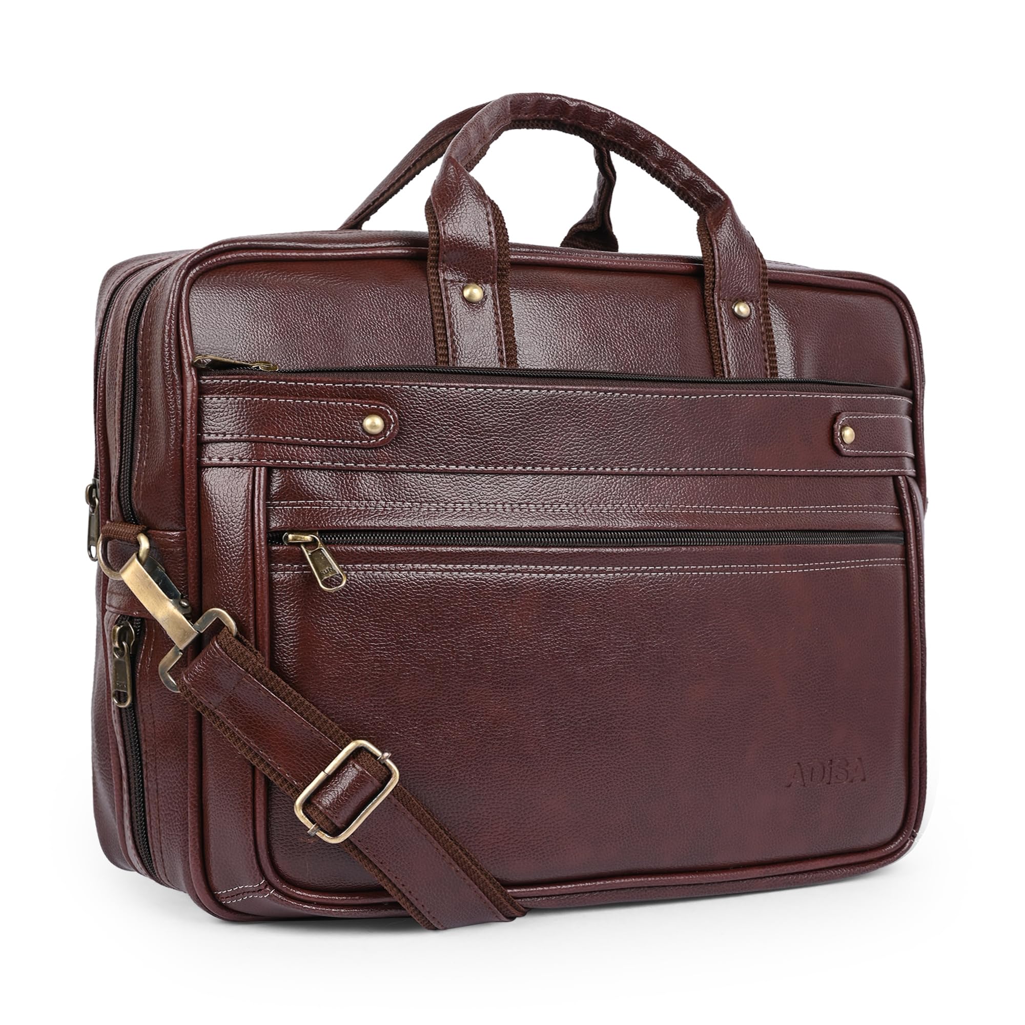 Laptop Messenger Office Bag Briefcase for Work for Men (LB6051-BRO)-image-24