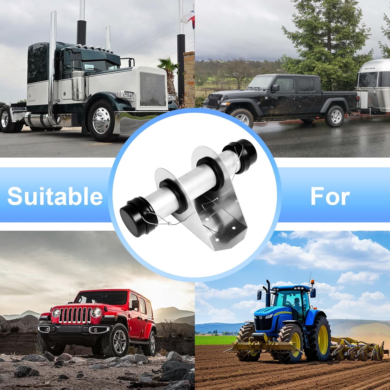 16 Pack Trailer Document Holder Registration Card Box with End Caps Waterproof Aluminum 1-5/8" x 9-7/16" Tube Style for Truck and Trailer