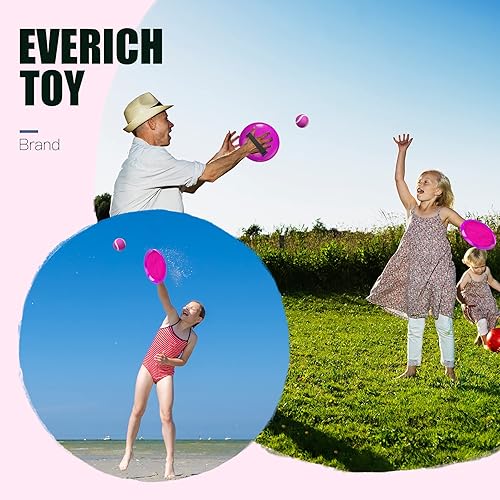 Miniatura 27 de EVERICH - Juego de pelota de lanzamiento y captura mejorado, juegos para interiores y exteriores para niños de 3 a 12 años, juguete de agua
