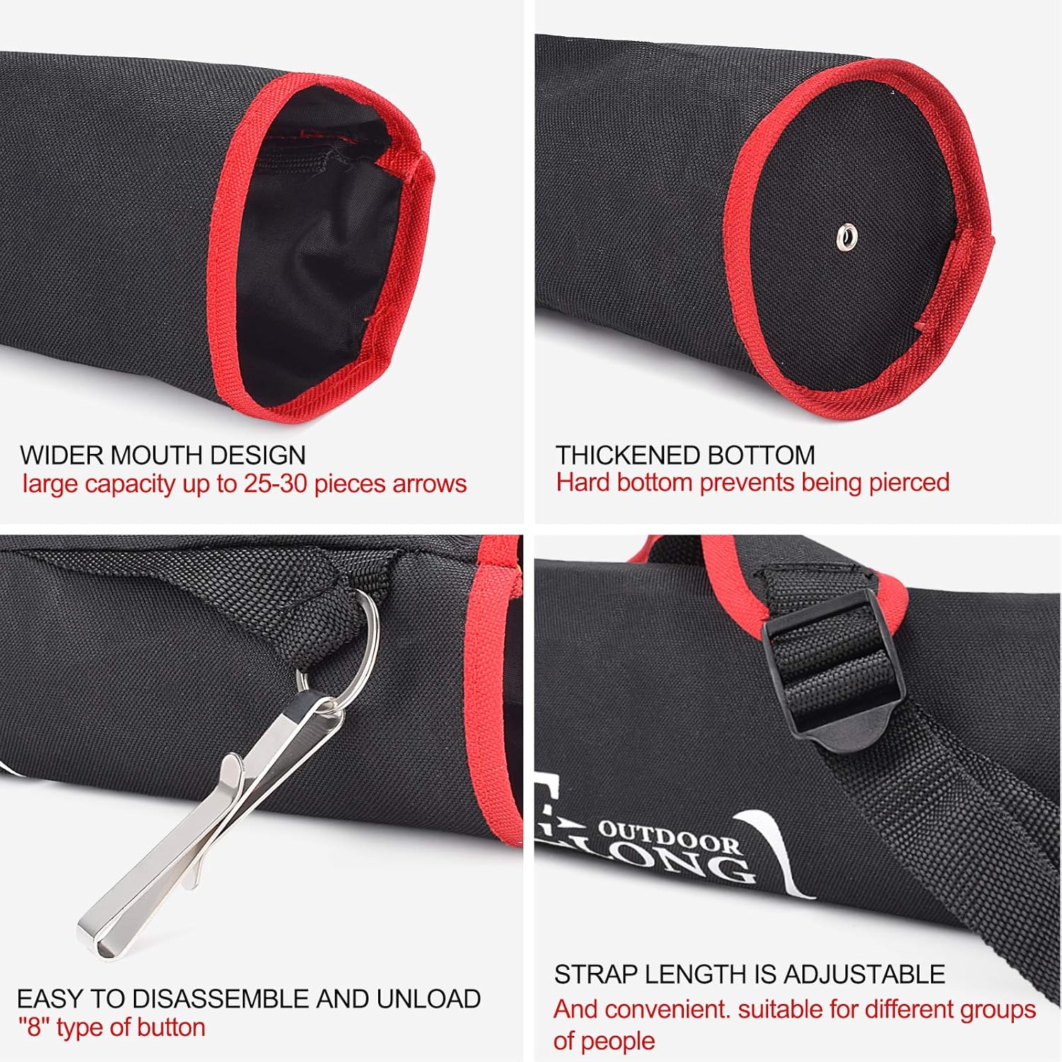 SZEO Archery Back Arrow Quiver Holder - Adjustable Quivers for Arrows for Bow Hunting and Target Practicing Youth and Adults : Sports & Outdoors