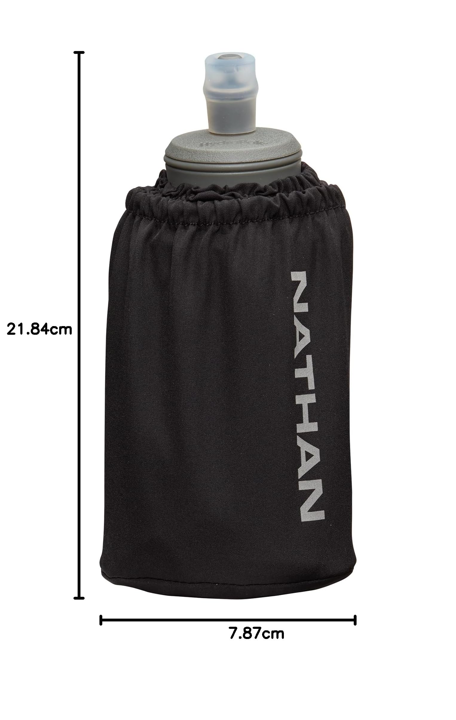 Nathan - Bouteille souple Pinnacle, 532 ml, noir/argenté réfléchissant OSFM