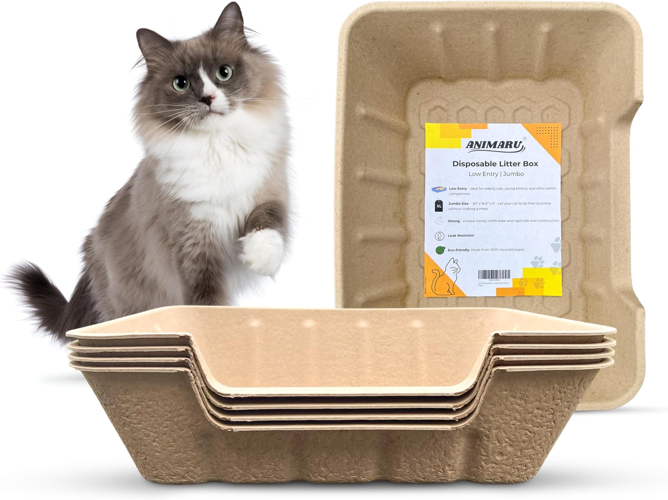 So Phresh Disposable Litter Box Set, 16.7" L X 12.6" W X 4