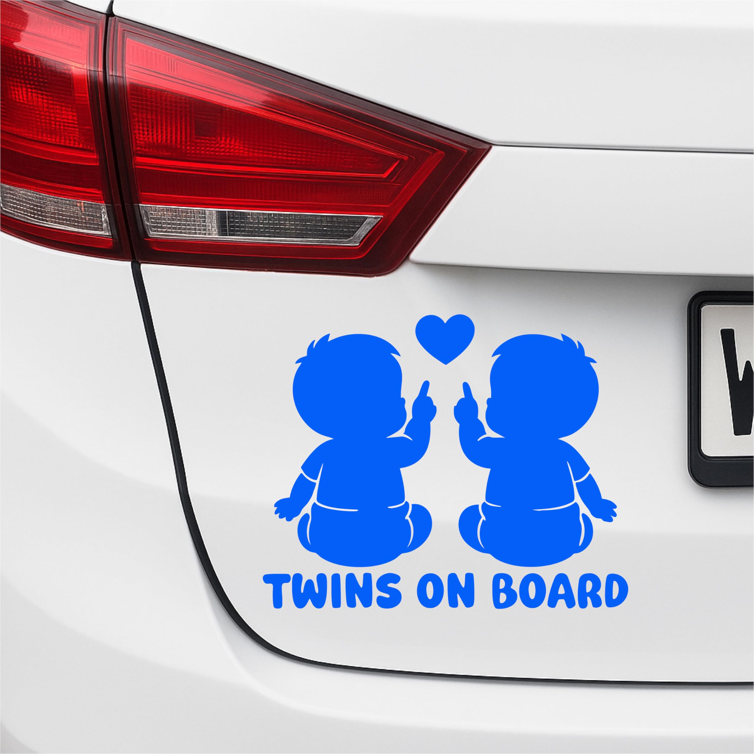 Twins on Board Sticker Car Baby Sticker Twins, Weatherproof, Handmade in Germany, 13 x 10 cm Boy, Boy, Girl, Girl