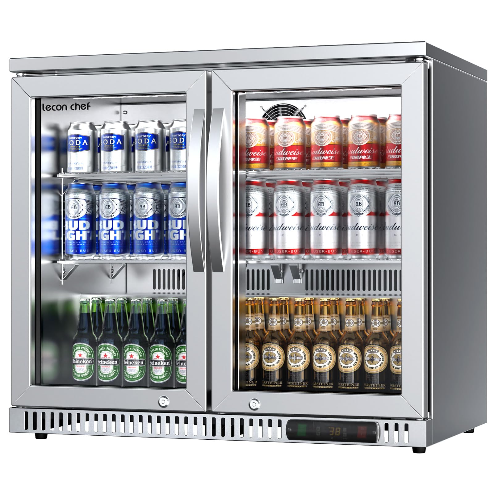 lecon chef 35.4 Inch 7.4 Cu.Ft Commercial Back Bar Cooler