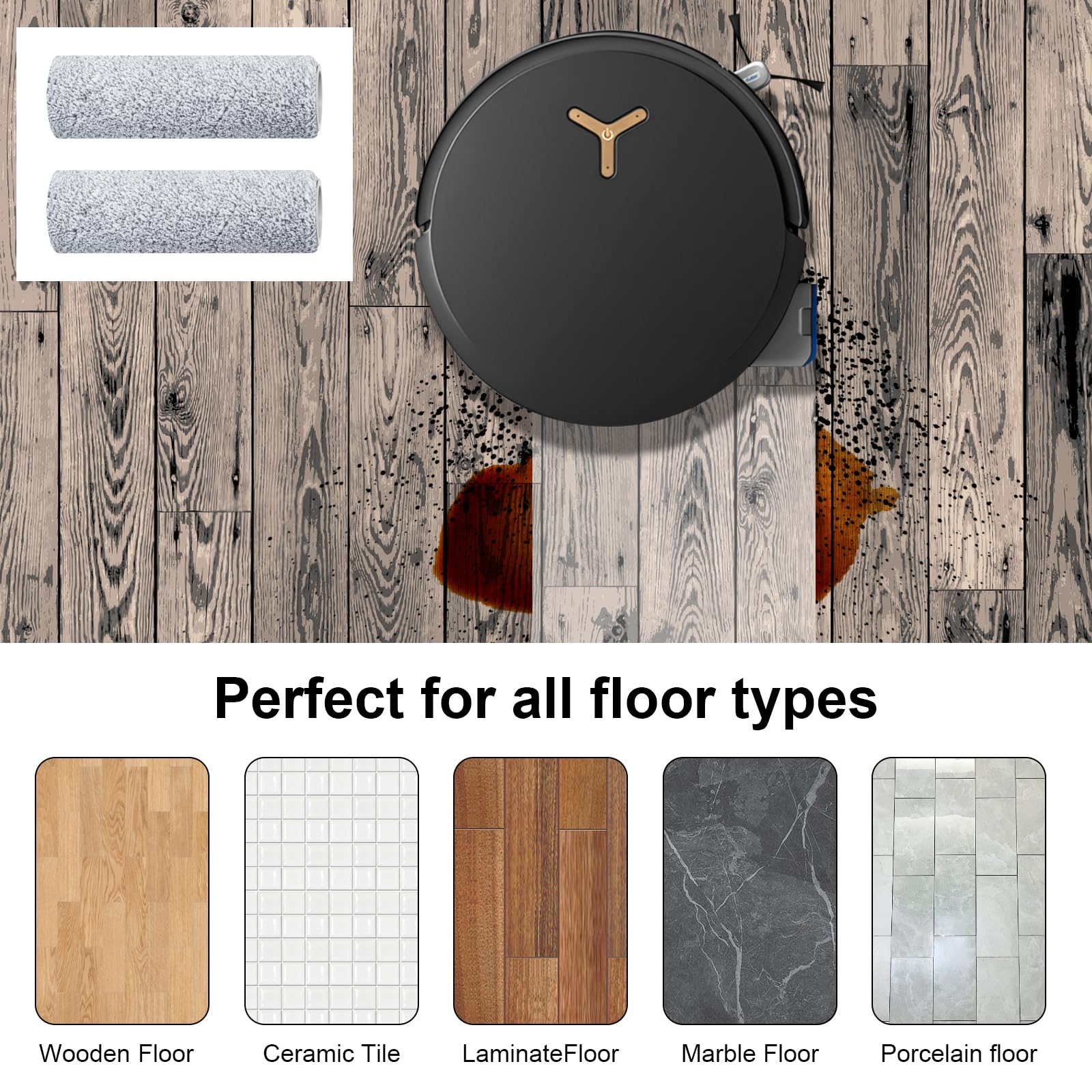 2 Stück Mopp Reinigungswalze Für ECOVACS DEEBOT X8 PRO Omni