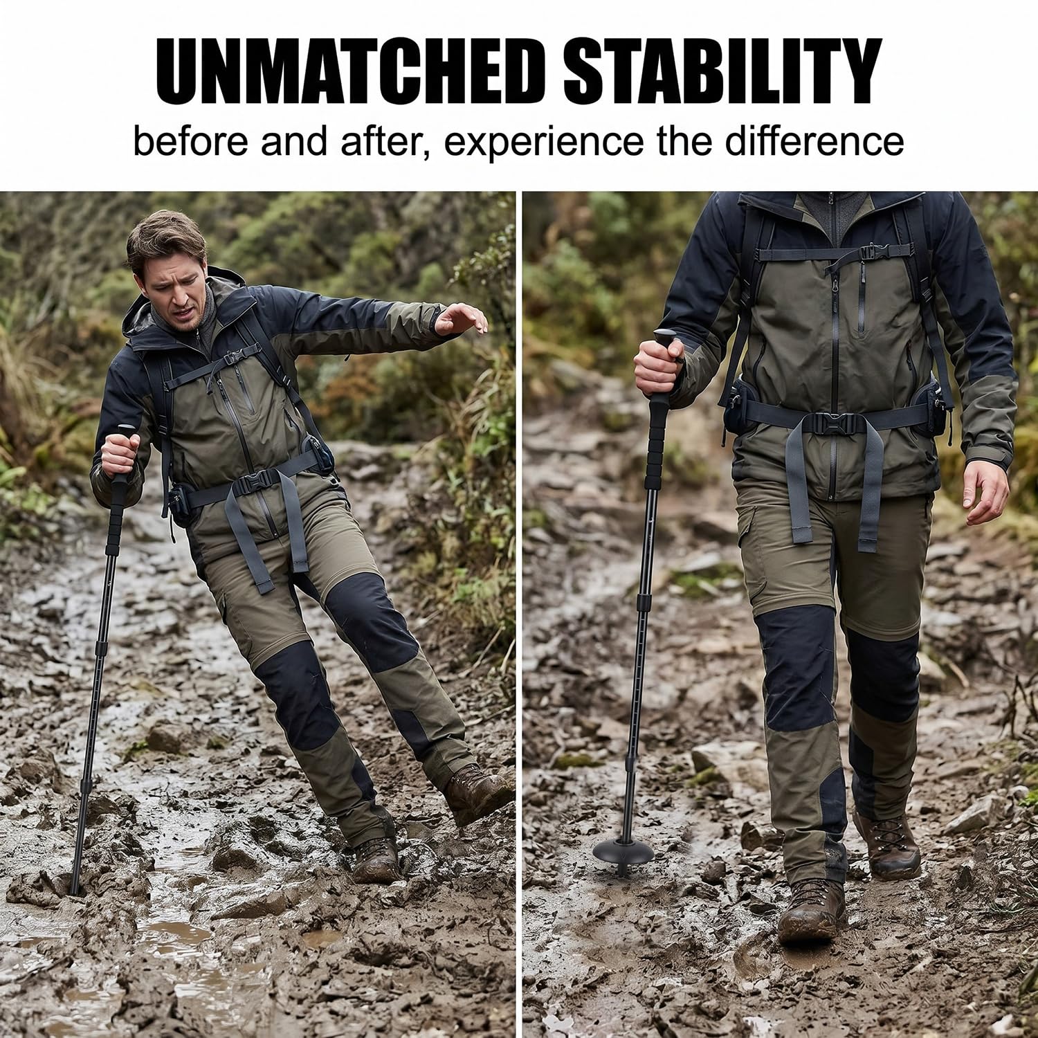 6 Pezzi Accessori per Bastoncini da Trekking e Sci 4 Rotelle per Fango e Neve e 2 Punte di Ricambio Universali per Escursionismo e Camminata Nordica