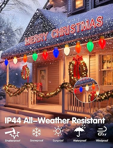 Miniatura 3 de Luces gigantes de Navidad para exteriores, 16 pies, luces de Navidad gigantes luces de cadena con 10 bombillas grandes multicolores, luces Varios