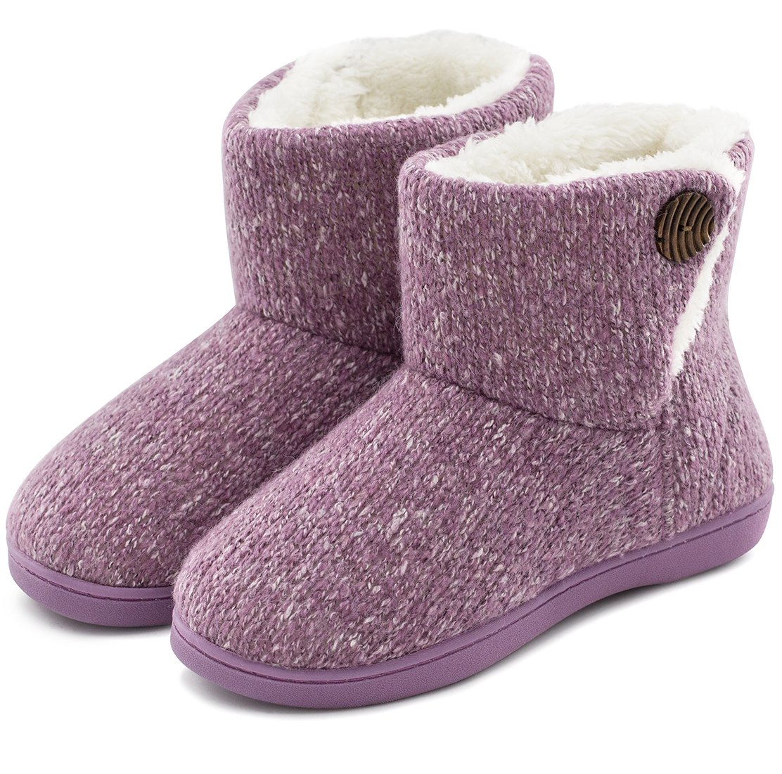 fleece lined bootie slippers