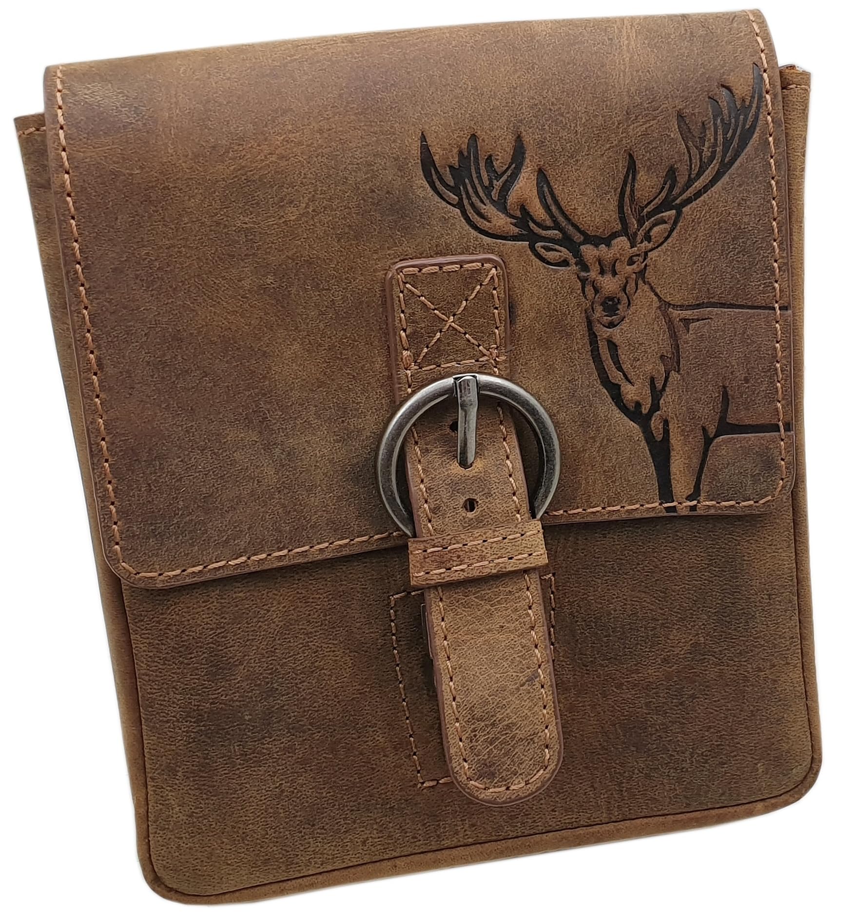 myledershop Büffel-Vollleder Handtasche (Modell 1 / Hochformat)