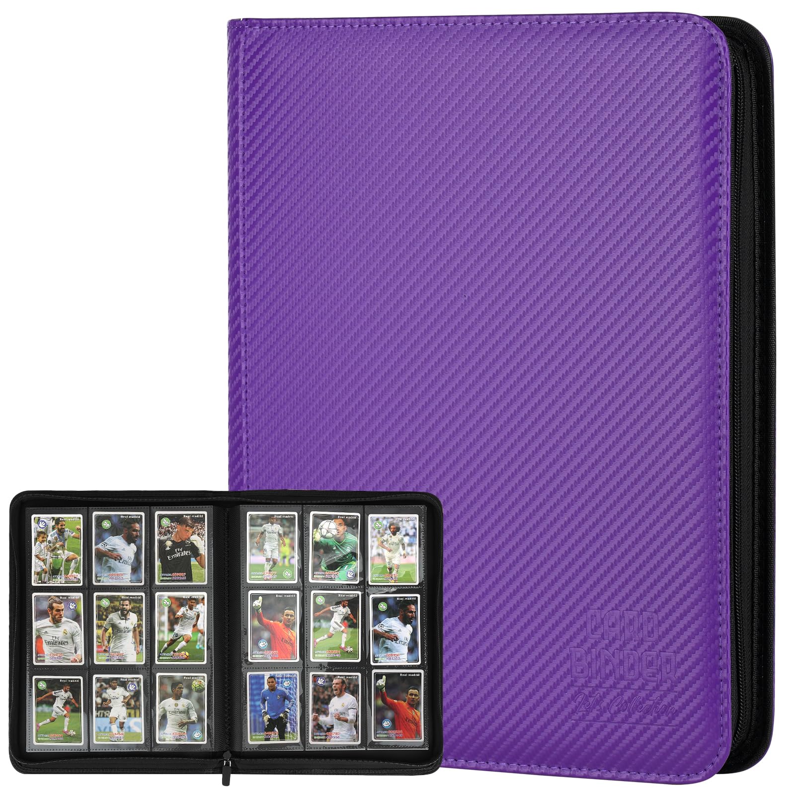 Trading Card Binder, Premium 9 Pocket Double Sided 540 Pocket PU Card Collection Binder, Collectible Trading Card Albums for MTG, TCG, Sport Card,