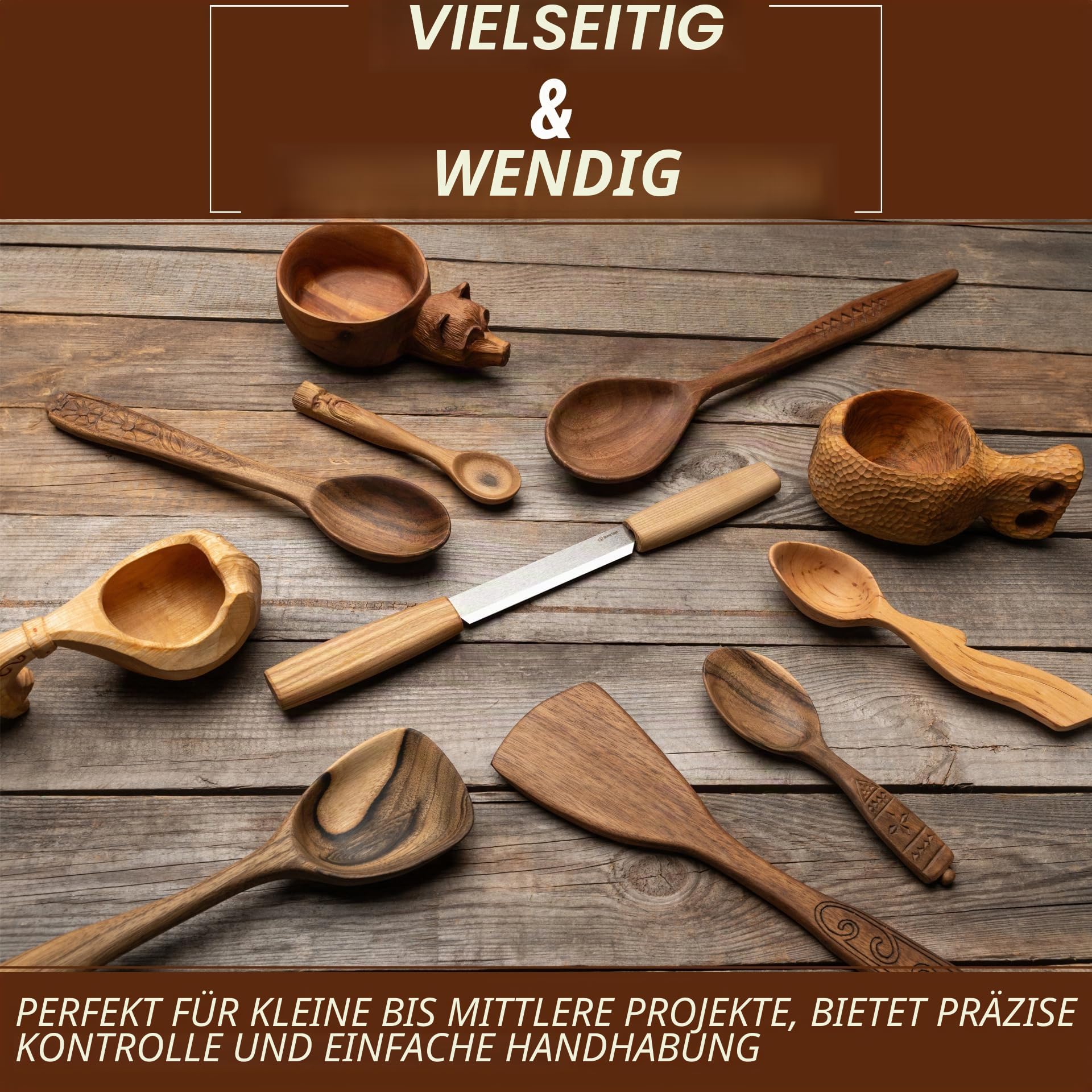 BeaverCraft DK2 Ziehmesser Holzbearbeitungswerkzeug 11cm Ziehmesser Holzschnitzwerkzeuge Holzziehmesser Holzbearbeitung Schnitzwerkzeuge