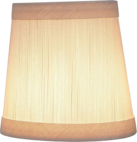 Miniatura 2 de Aspen Creative 32711-2B - Juego de pantallas de lámpara de araña con clip con diseño de transición en cáscara de huevo, 4 pulgadas de ancho inferior