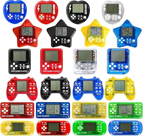 24 piezas de recuerdos de fiesta de videojuegos para niños, llavero de arcade, mini llavero de juego para fiestas de arcade, suministros de