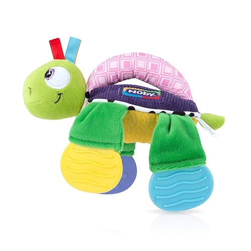 Nuby Nuby Floppers - Mordedor de peluche, tortuga
