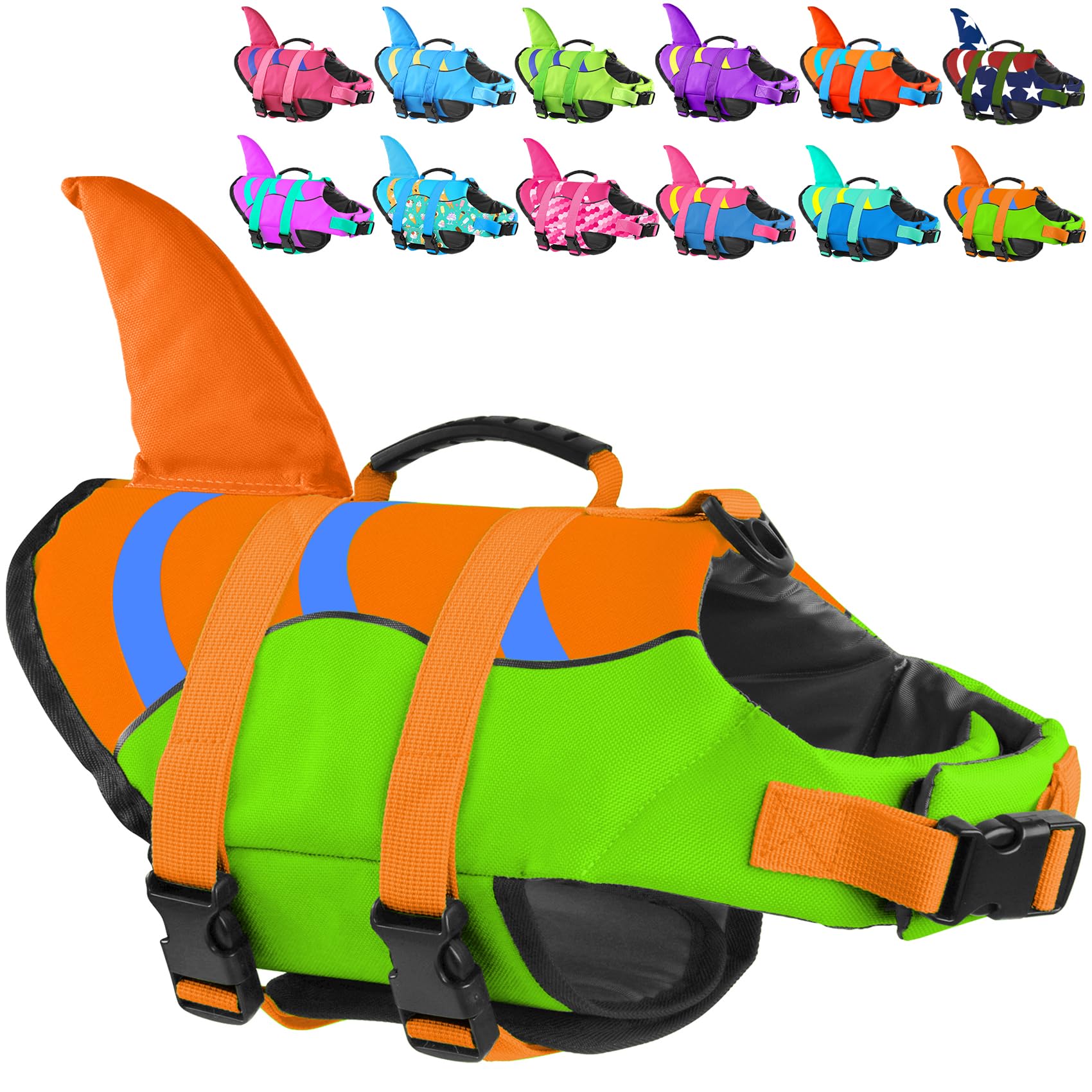 Fragralley Shark Fin Dog Life Jacket,