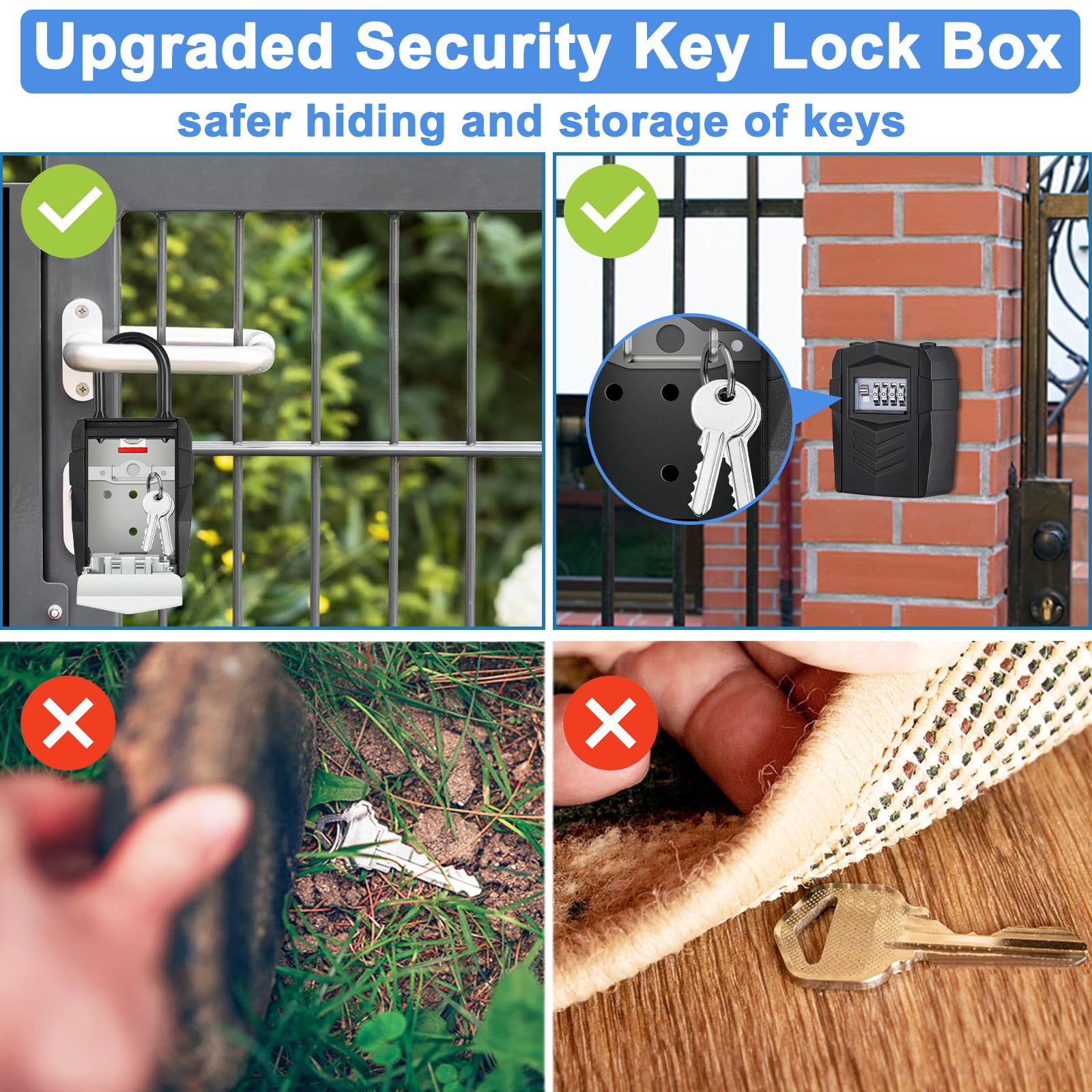 Outside Key Box Snapklik.com : Key Lock Box For Outside, Safe Lock Box For House Key ...