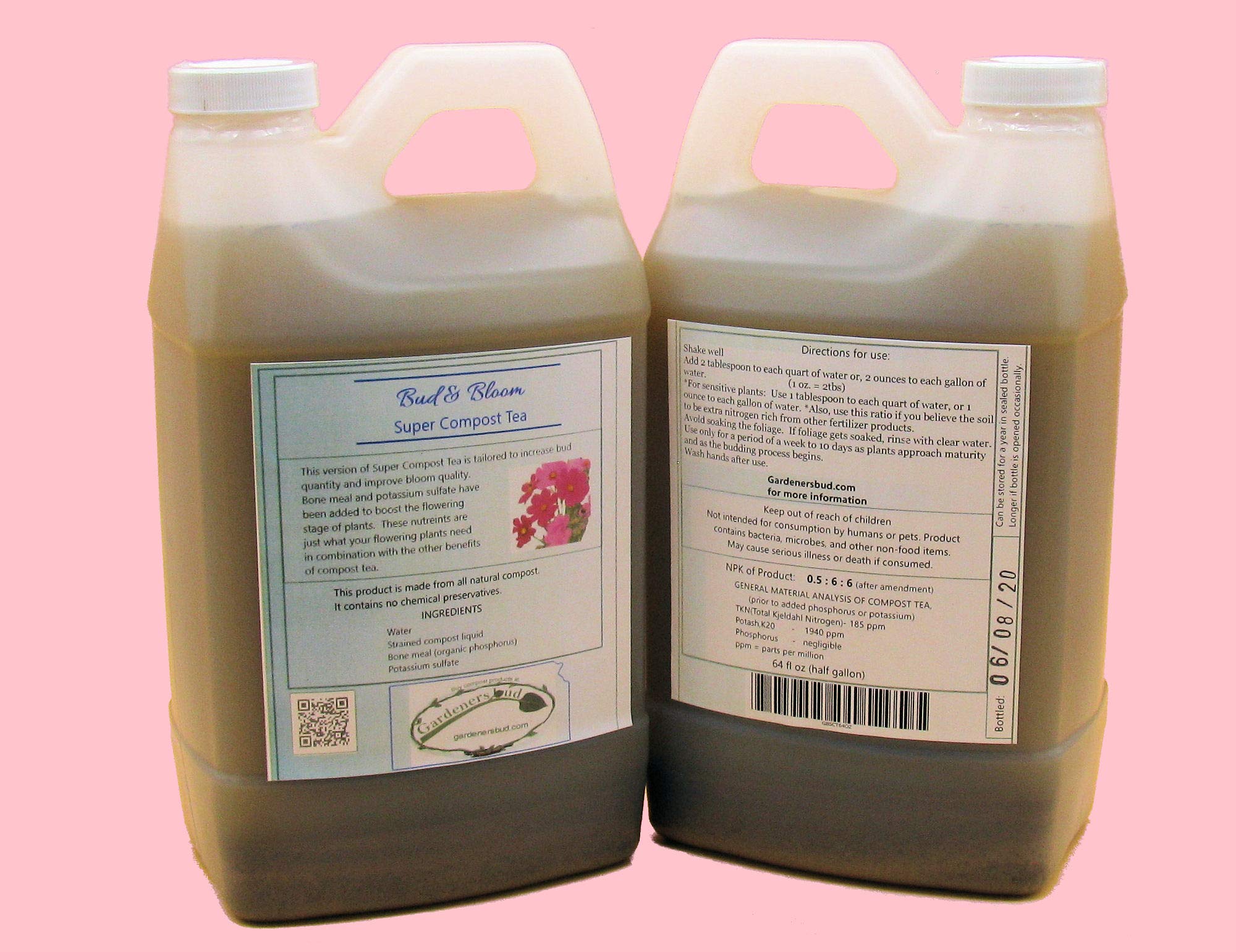Super Compost Tea_Bud and Bloom (128 oz - one Gallon) Natural and Organic for Plant Food, Nutrient, Fertilizer and Growth Efficiency