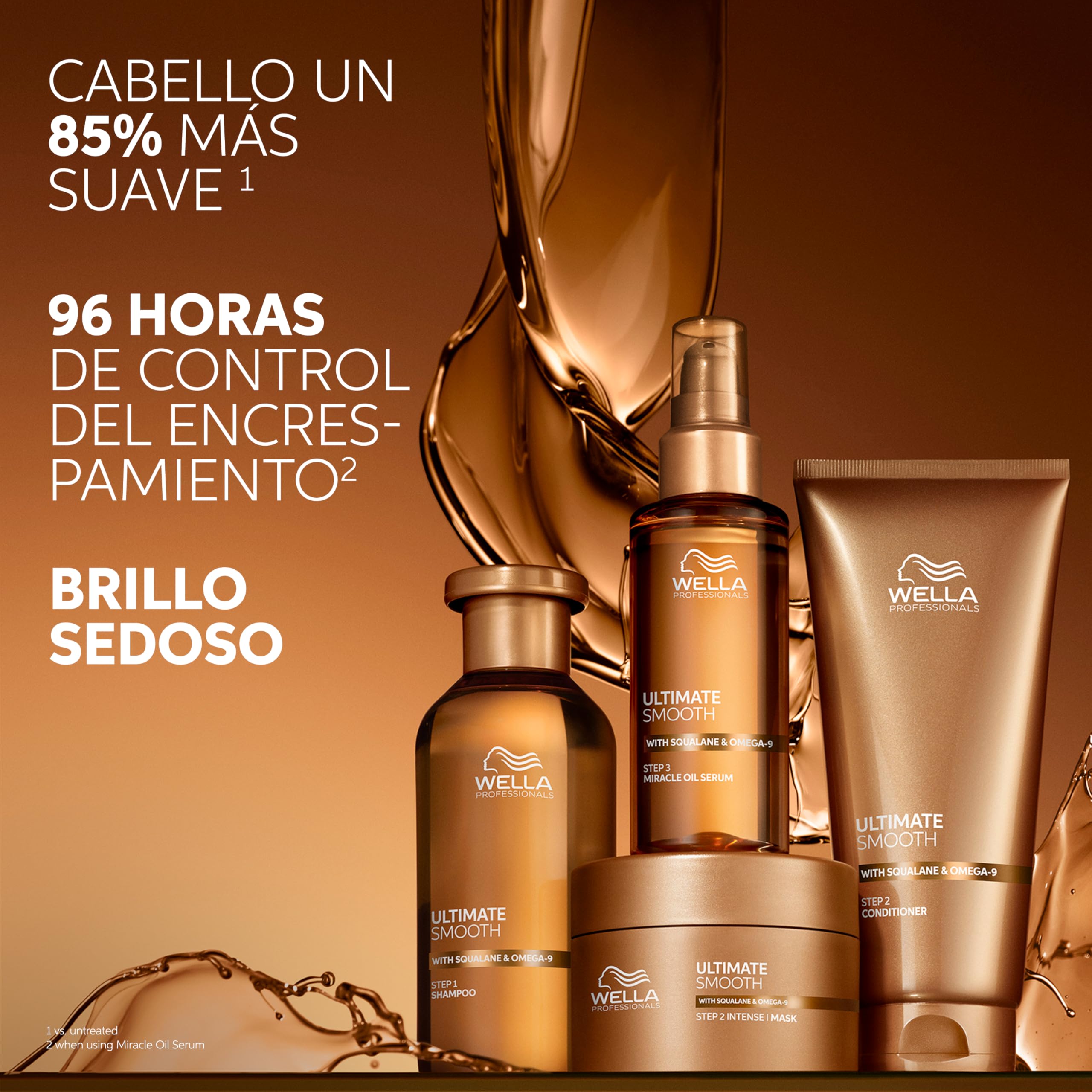 Wella Professionals Ultimate Smooth Sérum Miracle Oil - Aceite para el cabello con Escualano y Omega 9 - Cabello Seco, Apagado y Encrespado (30ml)