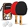 PRO-SPIN Ping Pong Paddles - High-Performance Set with Premium Table Tennis Rackets, 3-Star Ping Pong Balls, Compact Storage