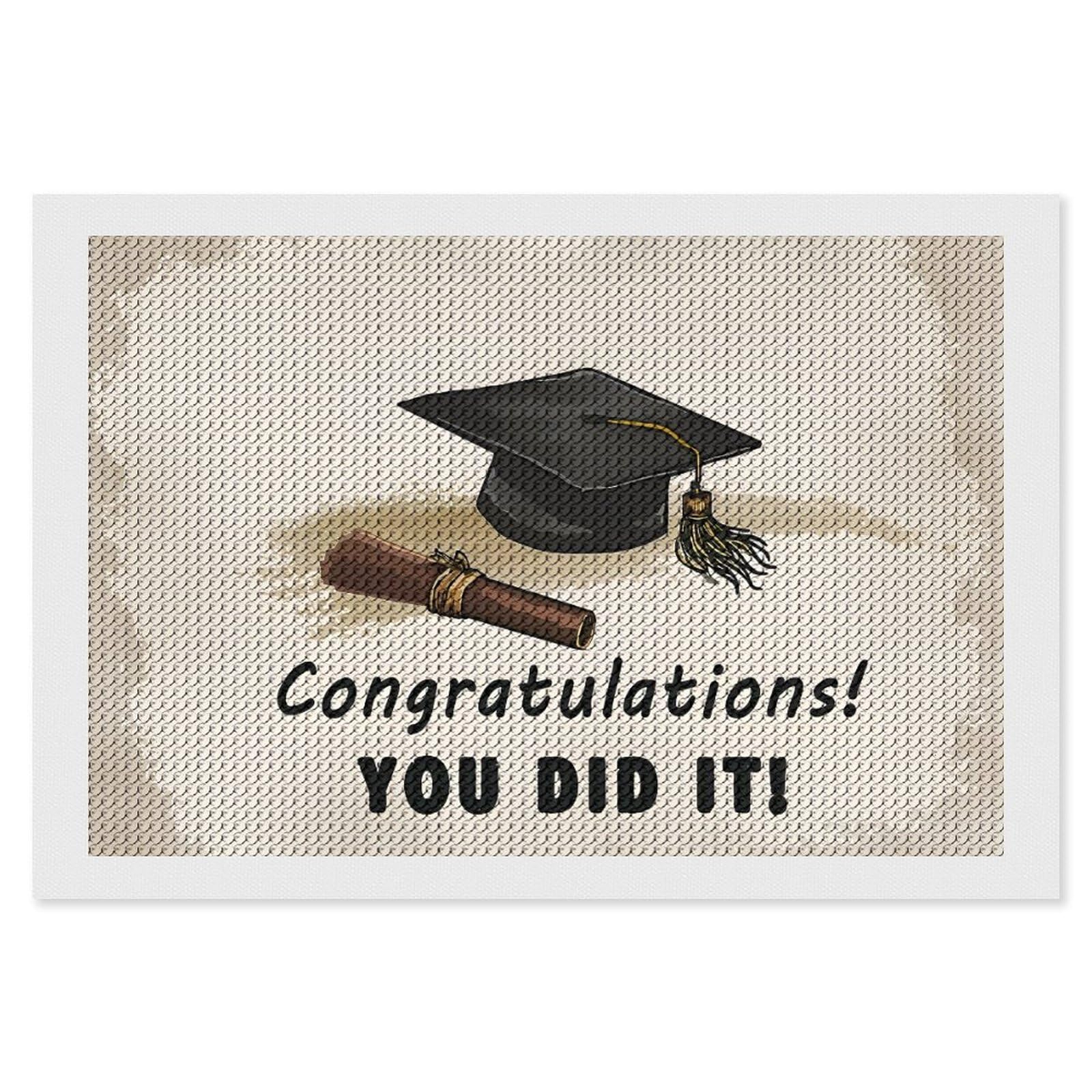 DAC ダイヤモンドアートキット「Graduation」 Amazon.com: Dolrlasin Graduation Congrats Diamond Painting Art
