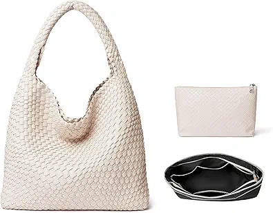 DAILANDO Fashion Woven Tote Bag for Women, Large Capacity Designer Shoulder Weave Hobo Purse