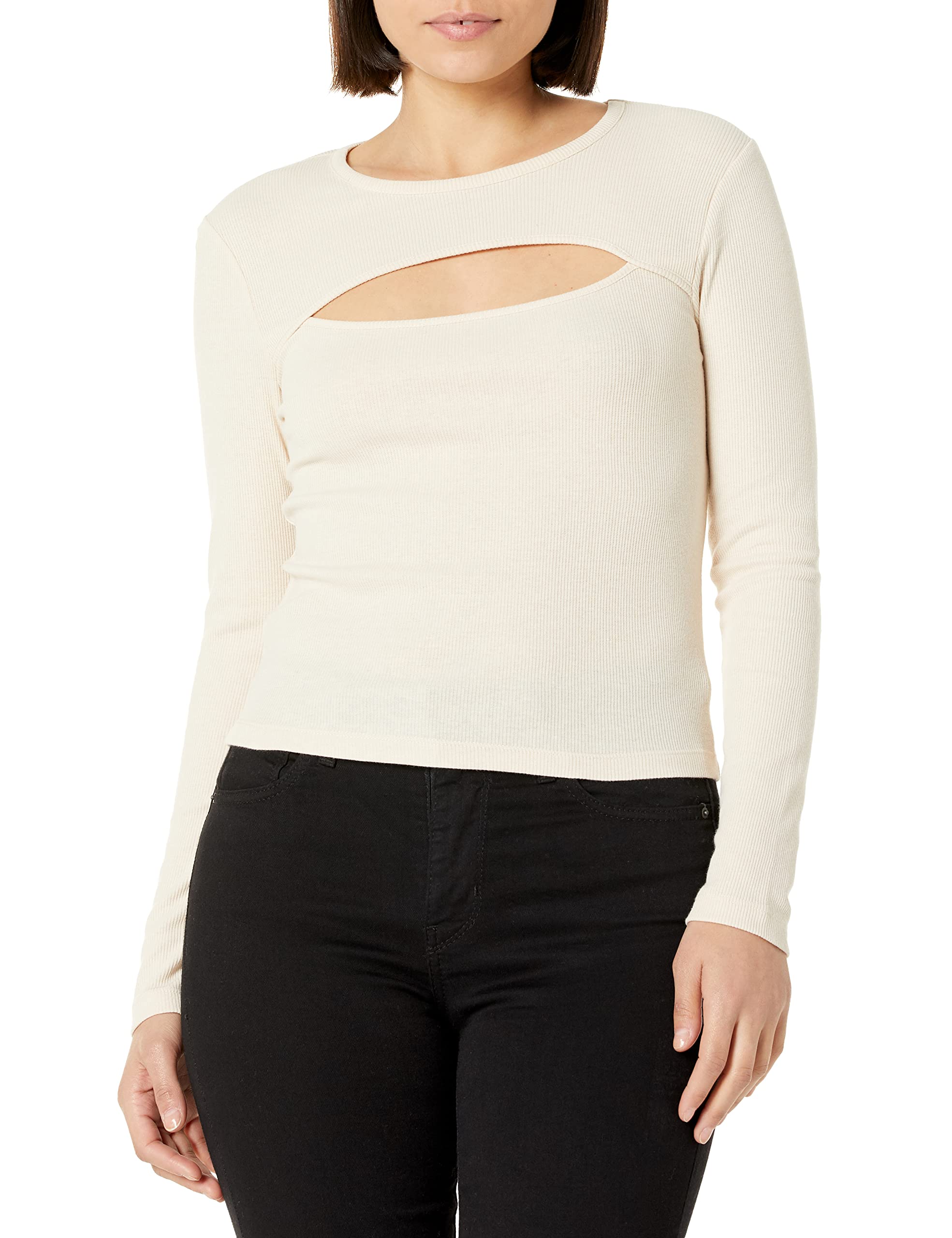 BCBGenerationwomens Fitted Long Sleeve Top With Cut Out Shirt